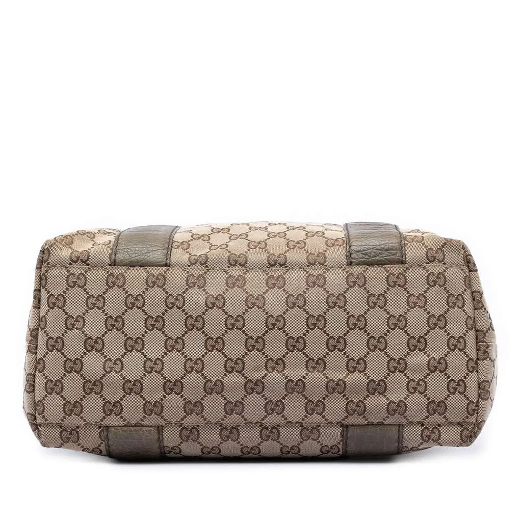 Gucci Large GG Canvas Bamboo Libeccio Tote Beige Canvas Very good - Inside View