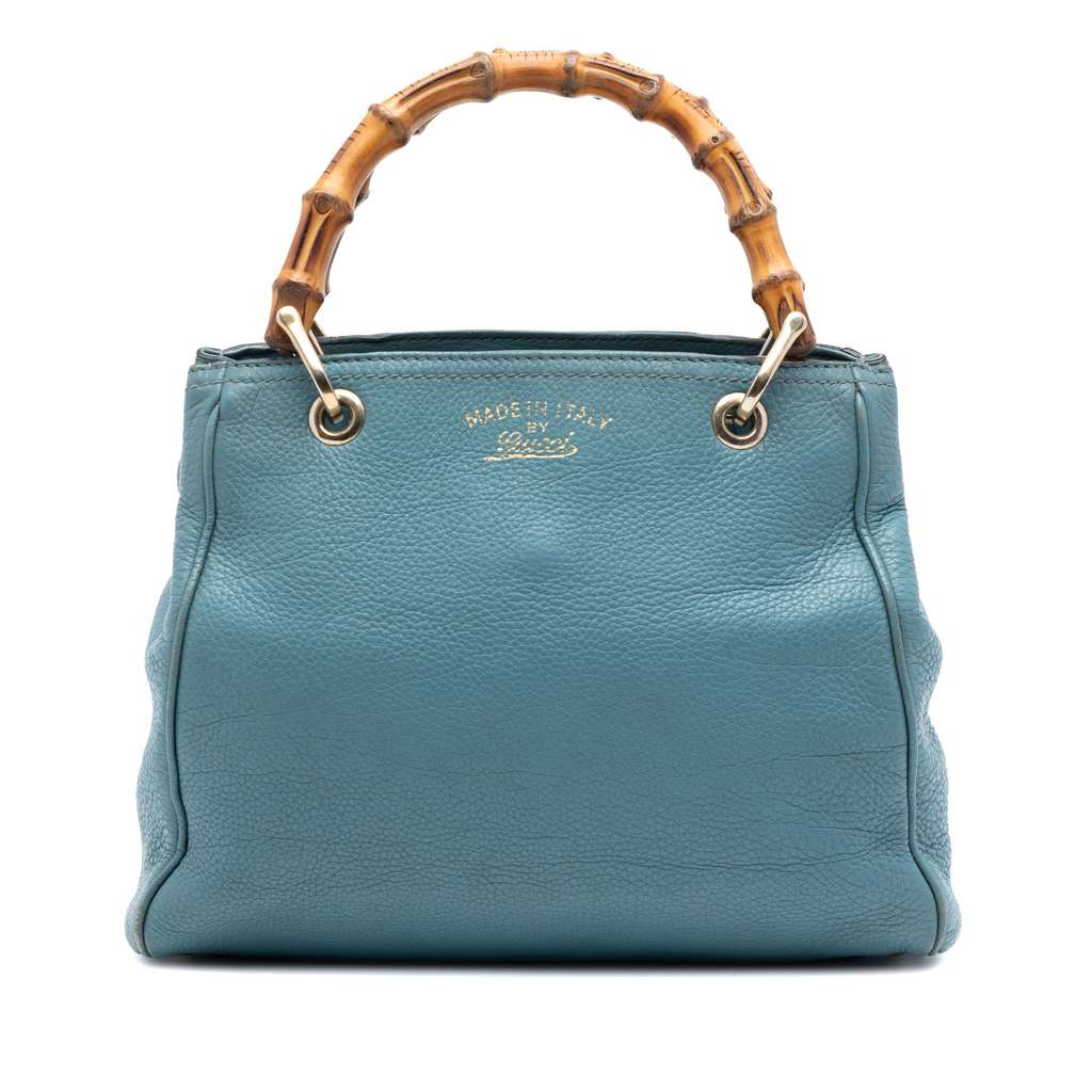 Gucci Small Calfskin Bamboo Shopper Satchel