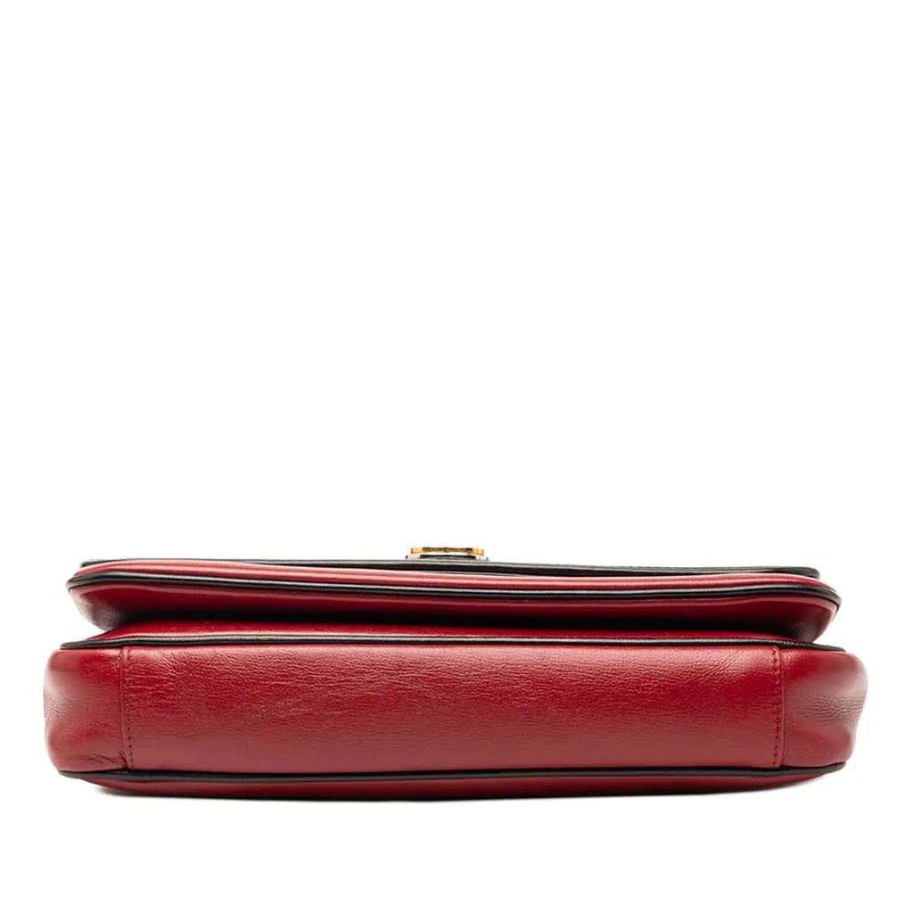 Gucci Small Leather Marina Chain Shoulder Bag Red Leather Very good - Inside View