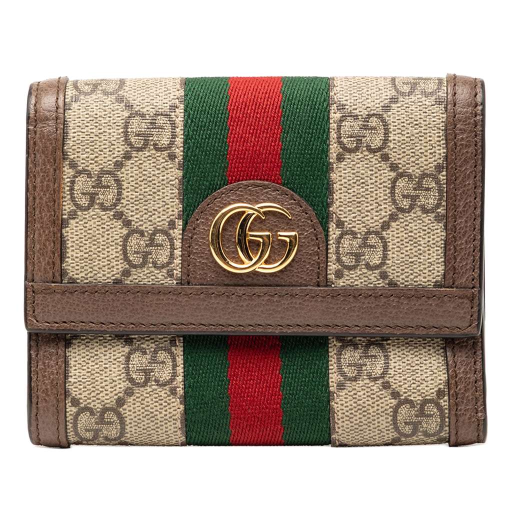 Gucci GG Supreme Web Ophidia Trifold Wallet