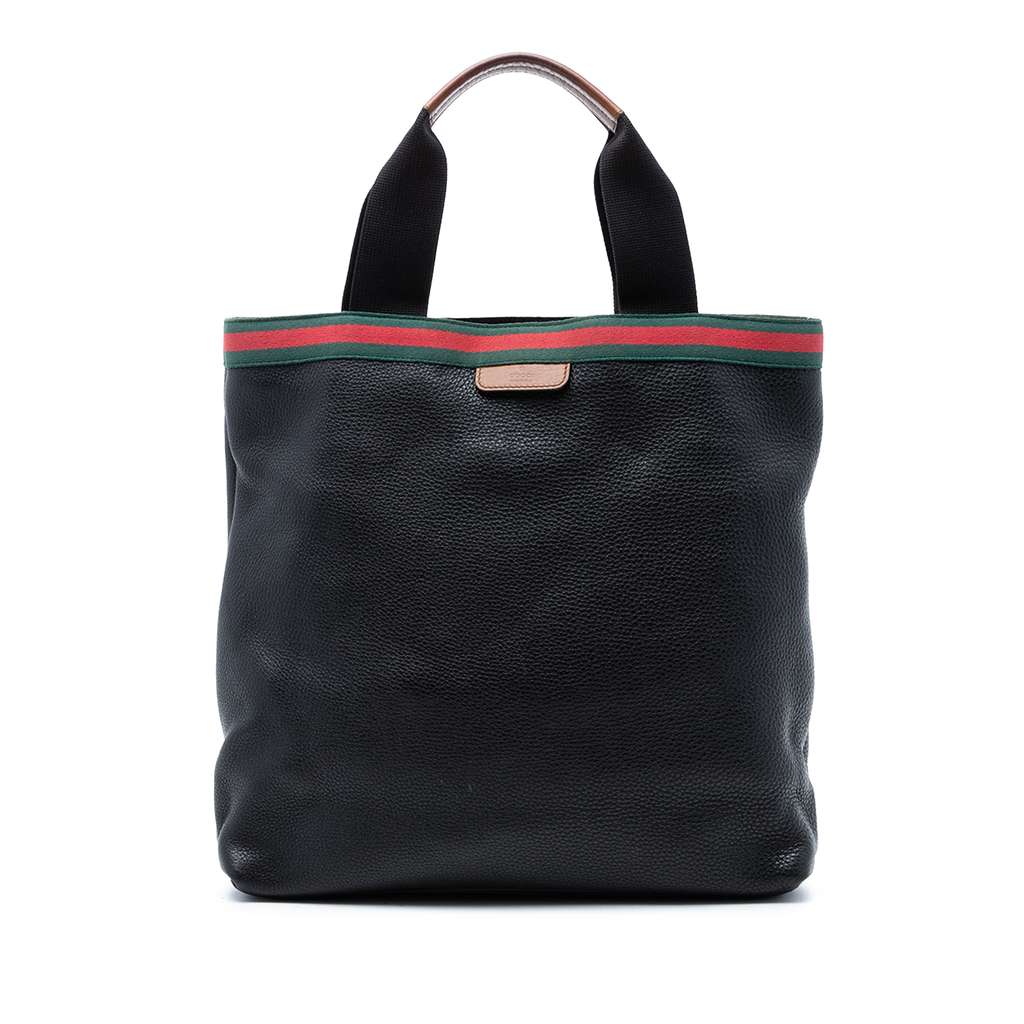 Gucci Leather Web Tote