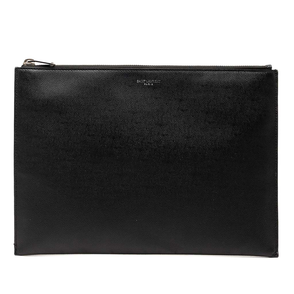 Saint Laurent Grain De Poudre Zip Clutch