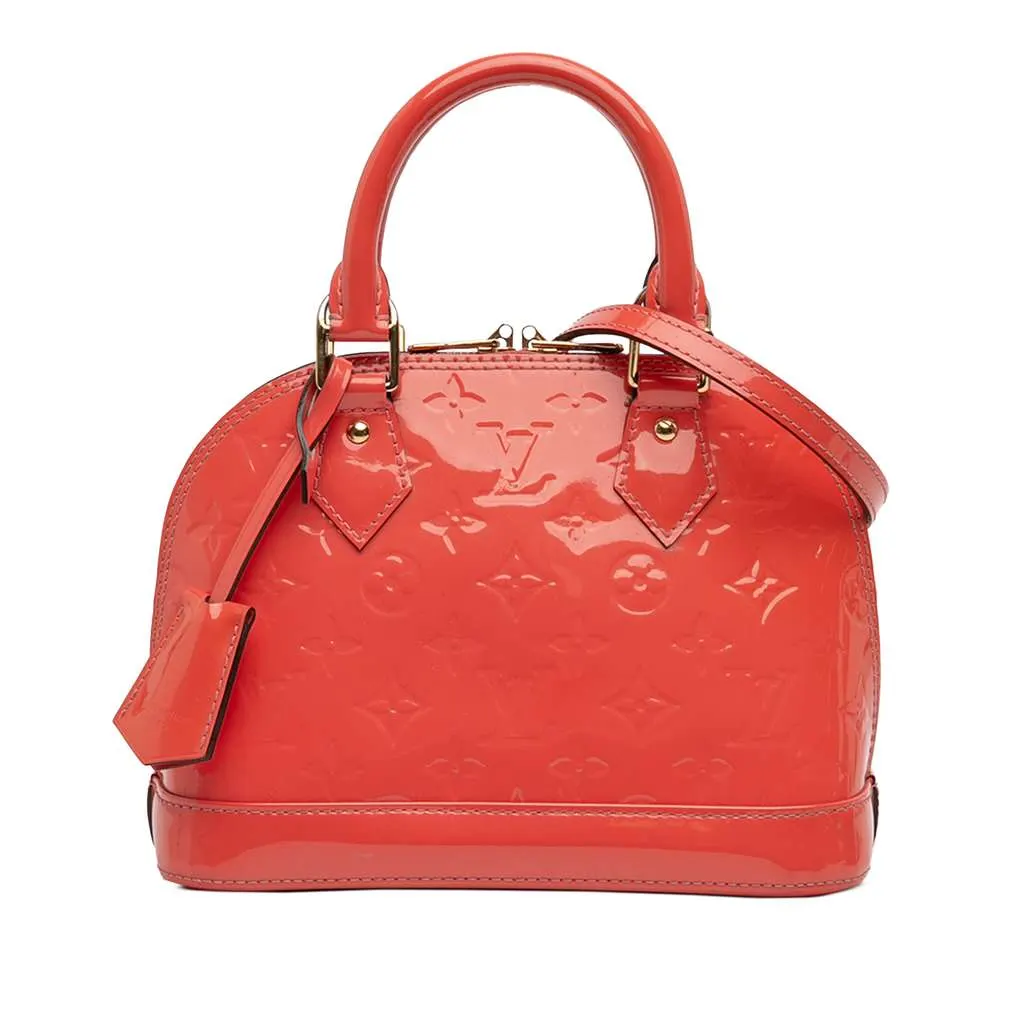 Louis Vuitton Monogram Vernis Alma BB Orange Leather Very good - Front View