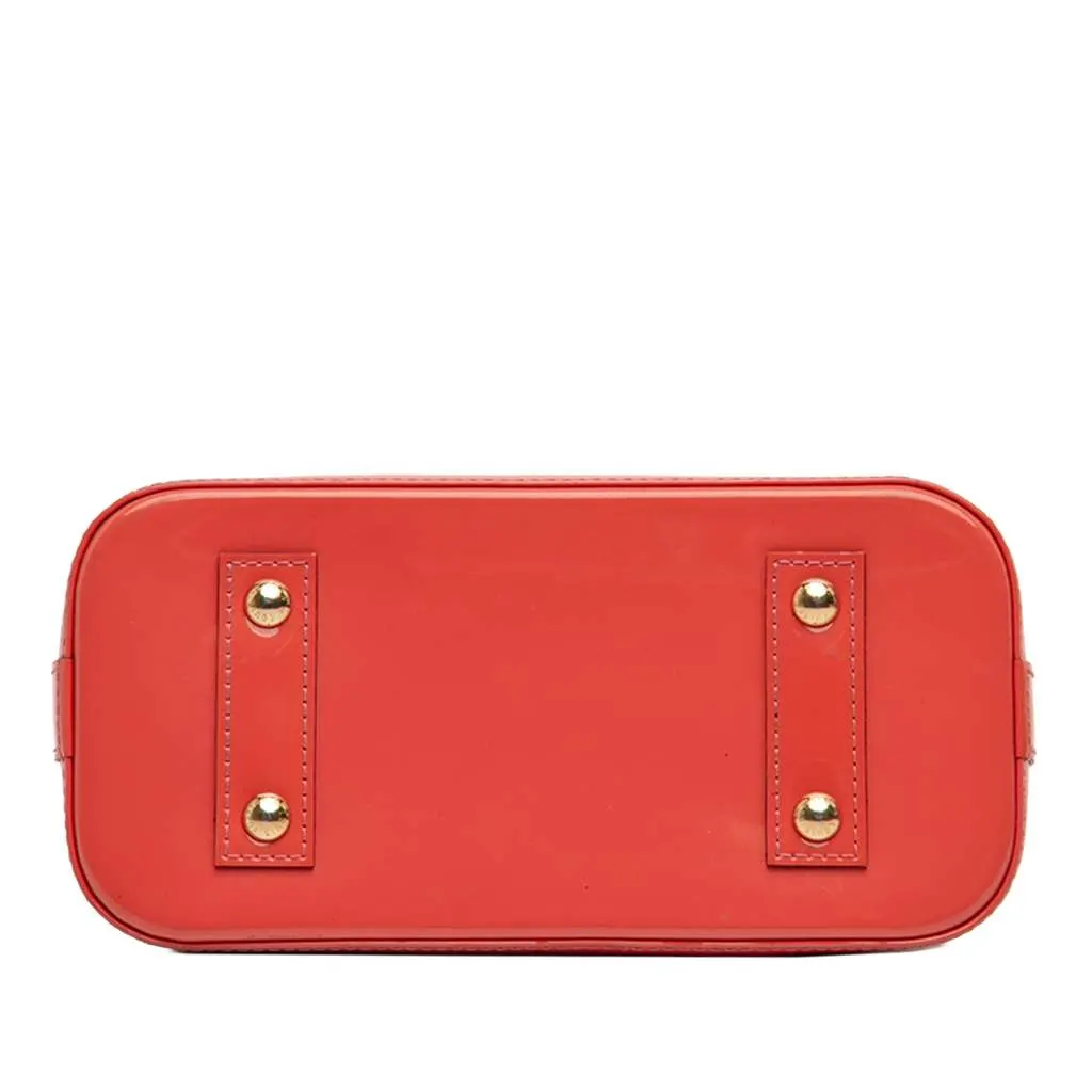 Louis Vuitton Monogram Vernis Alma BB Orange Leather Very good - Inside View
