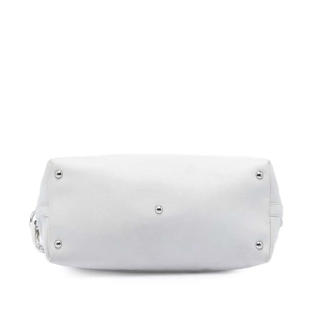 Gucci Guccissima Techno Tag Tote White Leather Good - Inside View