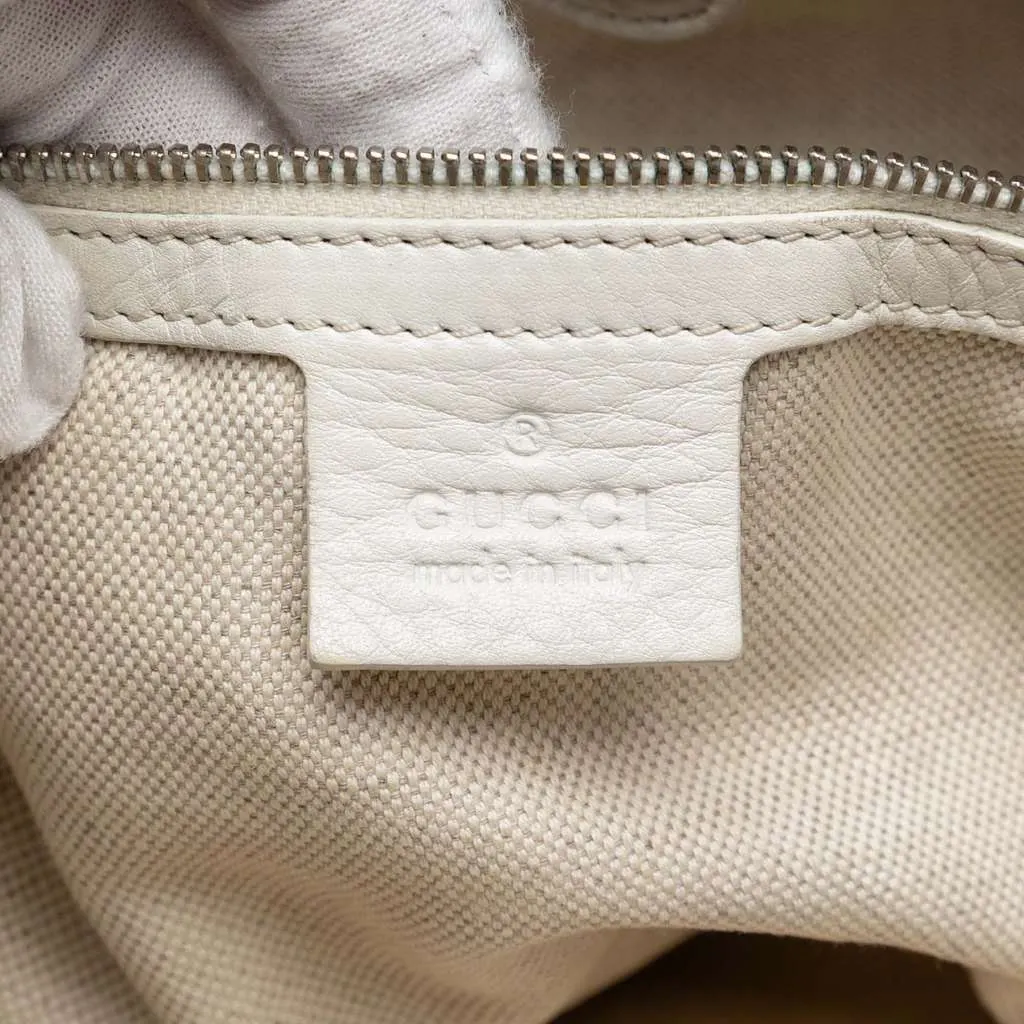 Gucci Guccissima Techno Tag Tote White Leather Good - Box View