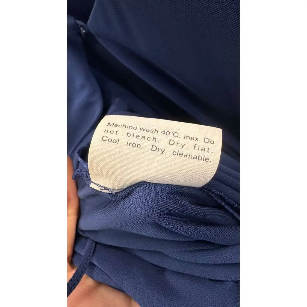 Saint Laurent Viscose Tie Waist Jumpsuit Size Blue Very good - Box View
