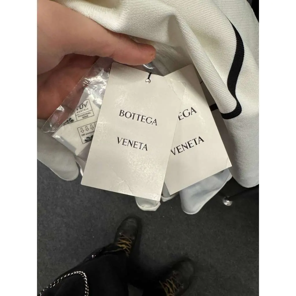 Bottega Veneta Striped Fitted Dress Black Very good - Box View