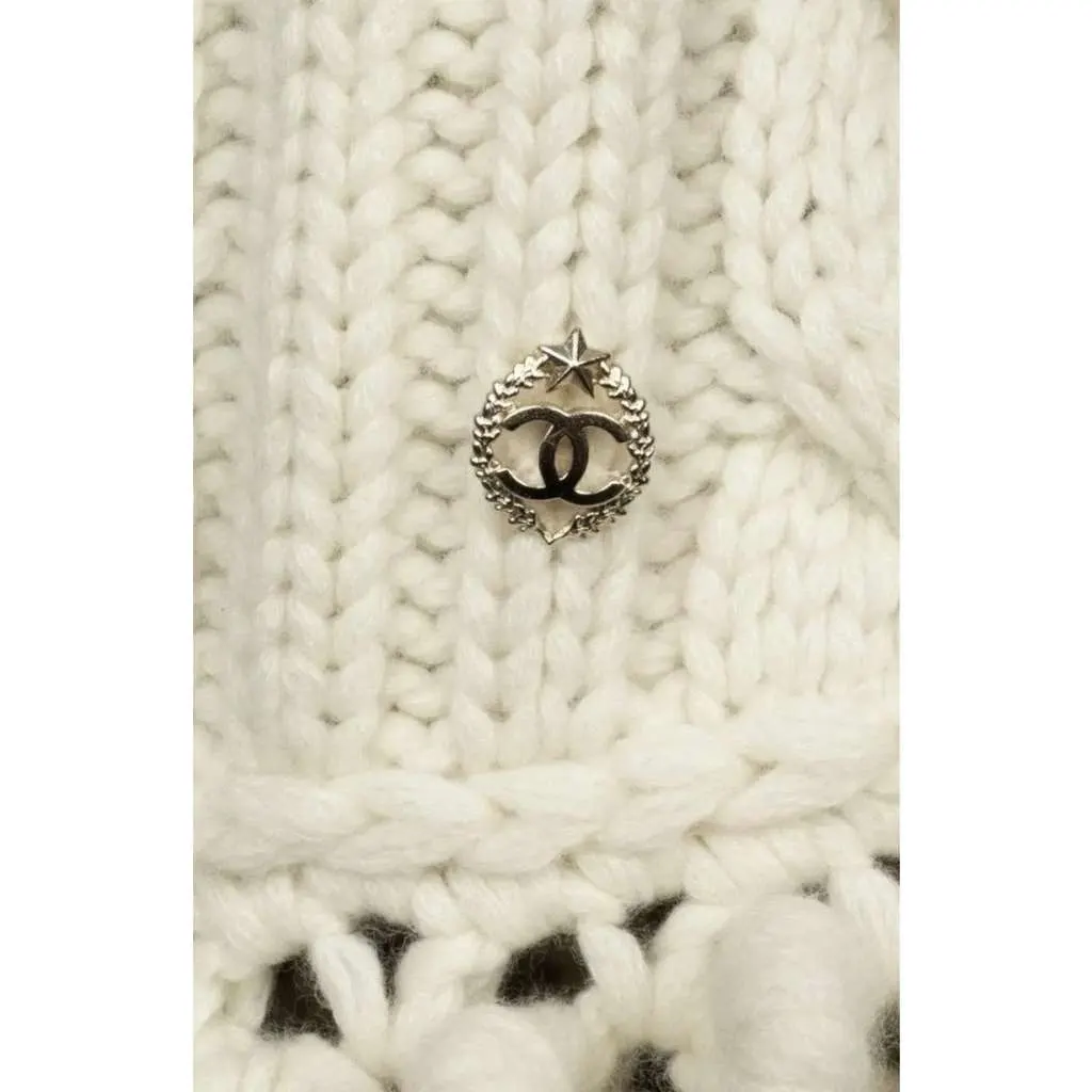 Chanel 2009 Knit Dress White Wool Very good - Inside View