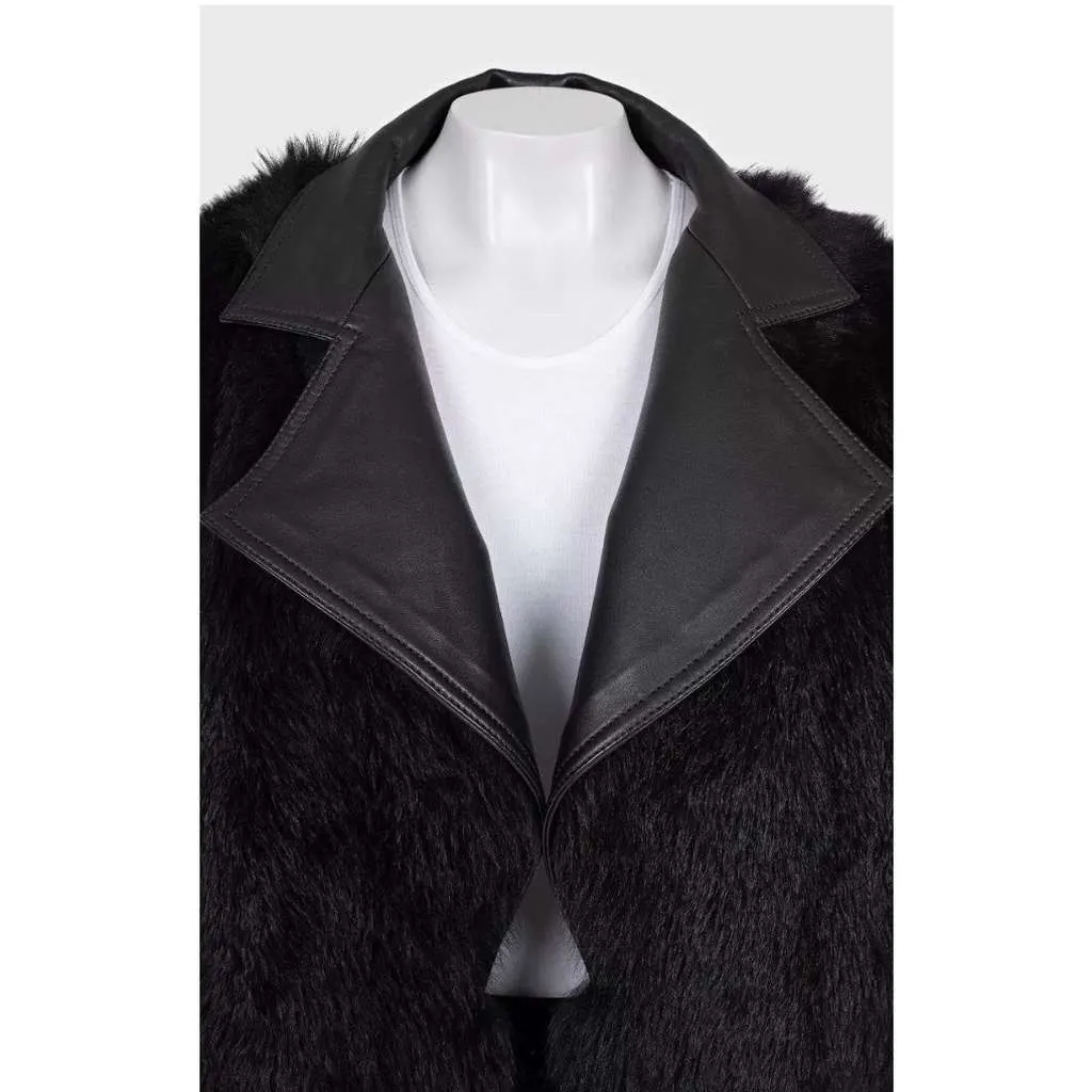 Balmain Lambskin Jacket Black Leather Very good - Model View