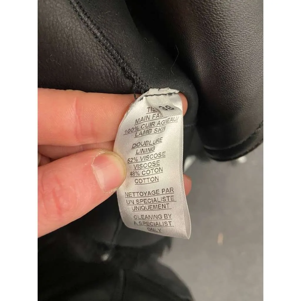 Balmain Lambskin Jacket Black Leather Very good - Box View