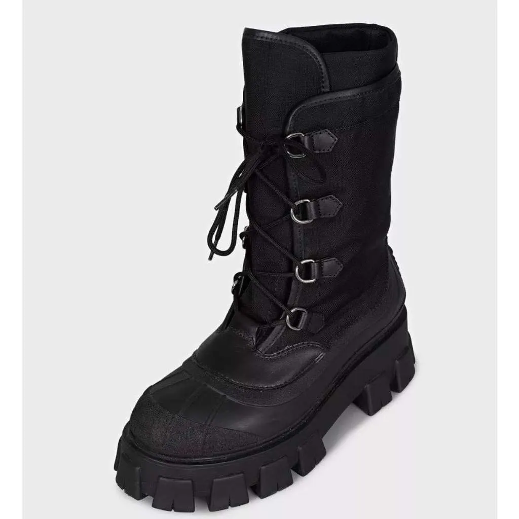Prada Lace Up Boots Black Lace Very good - Inside View