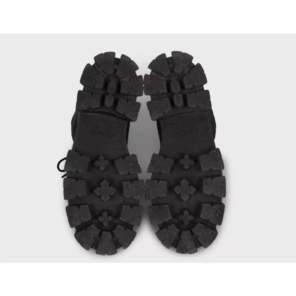 Prada Lace Up Boots Black Lace Very good - Box View