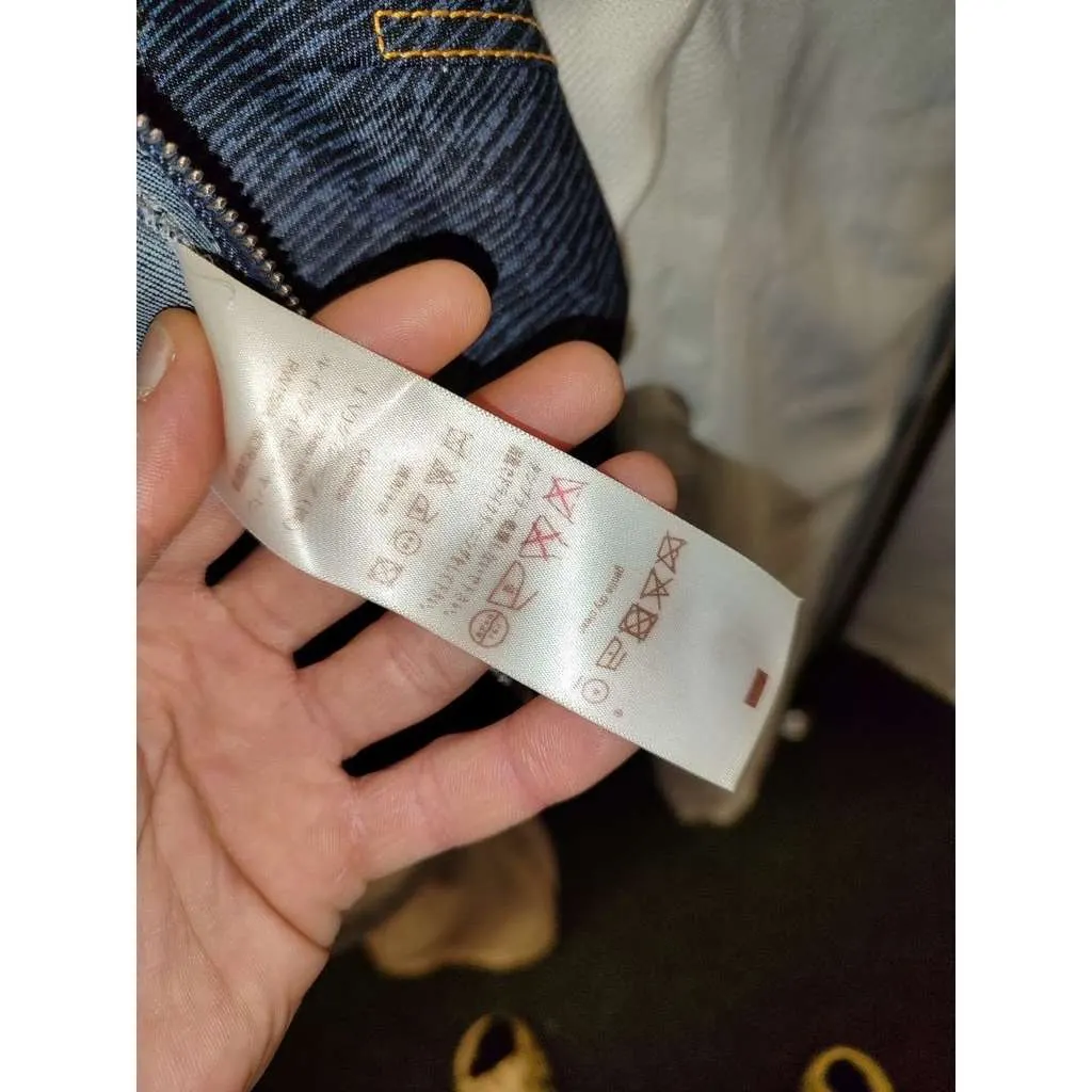 Louis Vuitton Dress with Trim Blue Leather Very good - Model View