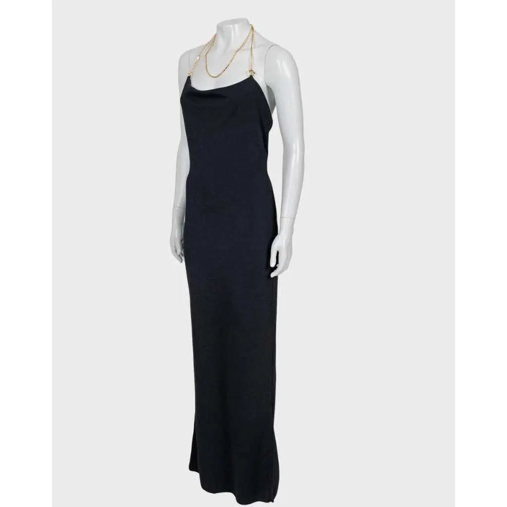 Bottega Veneta Maxi Dress Black Very good - Back View