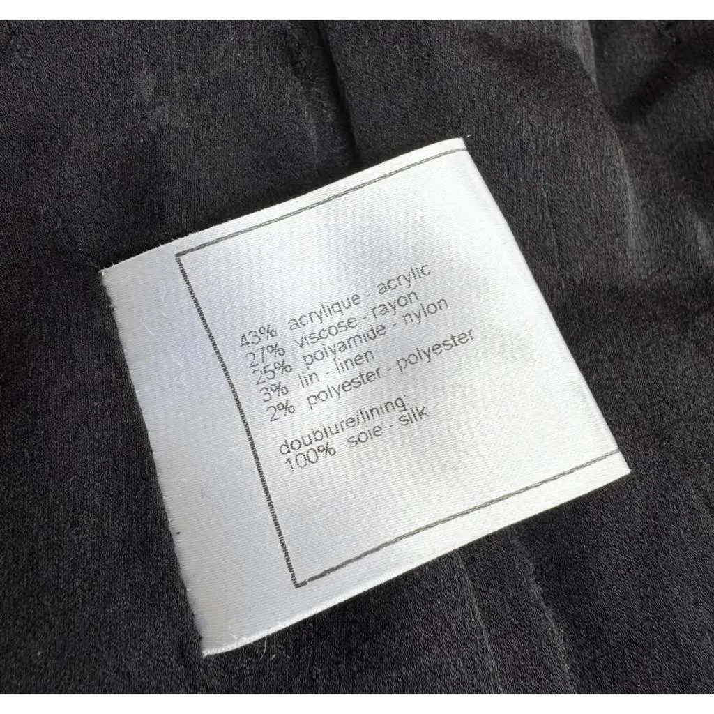 Chanel SS06 Fantasy Rope Trim Jacket Black Tweed Very good - Model View
