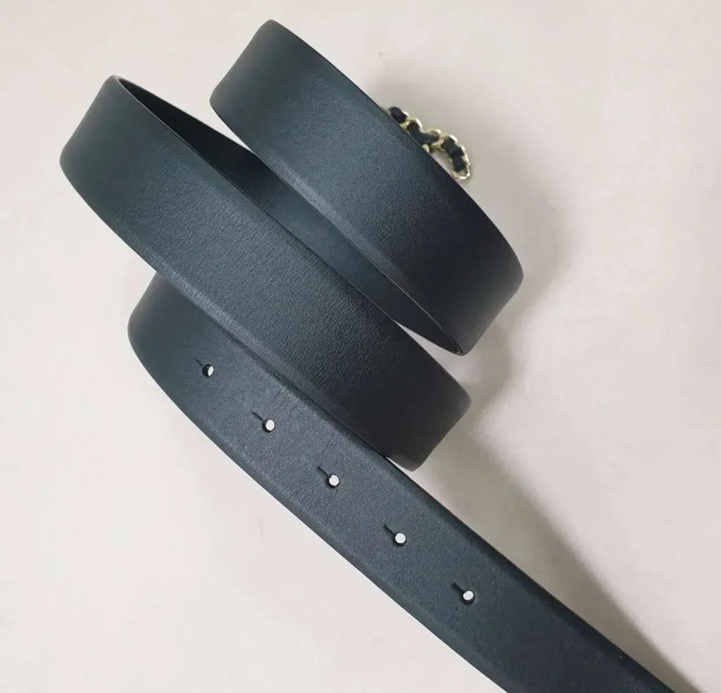 Chanel Lambskin Chain CC Belt Black Very good - Inside View