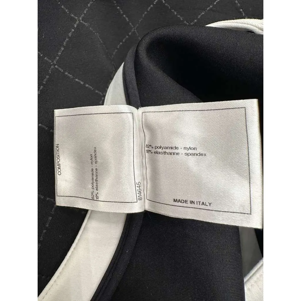 Chanel 2015 Colorblock One Piece Swimsuit Black Very good - Box View