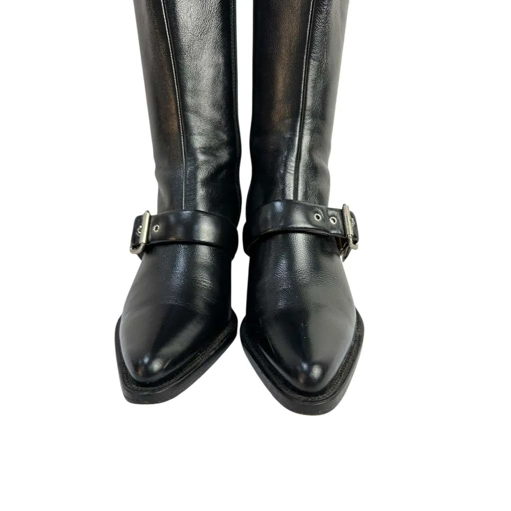 Chloé Over the Knee Buckle Black Leather Good - Box View