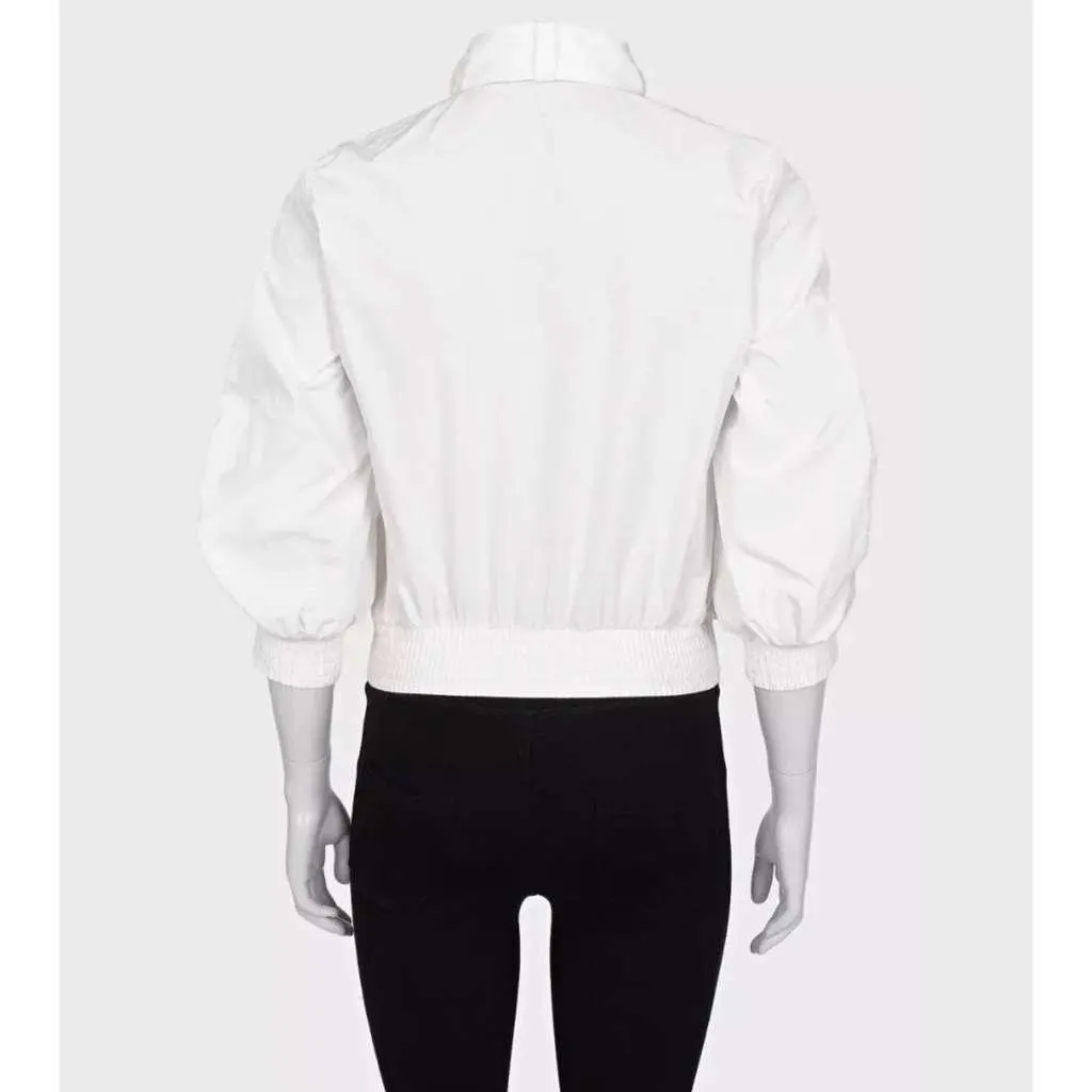 Roberto Cavalli Ruffled Jacket White Cotton Very good - Inside View