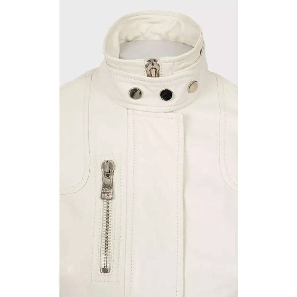 Dolce & Gabbana Jacket White Leather Very good - Model View