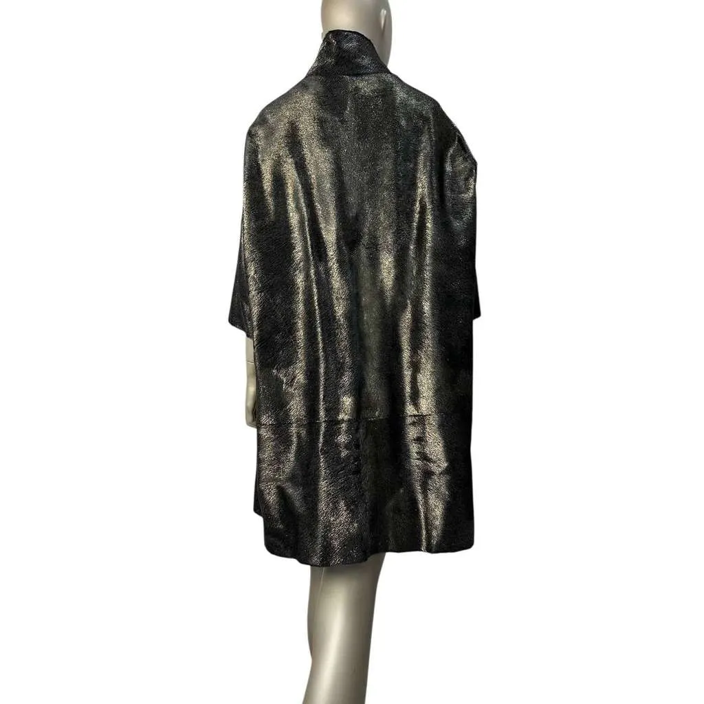 Moschino Coat IT Black Leather Very good - Model View