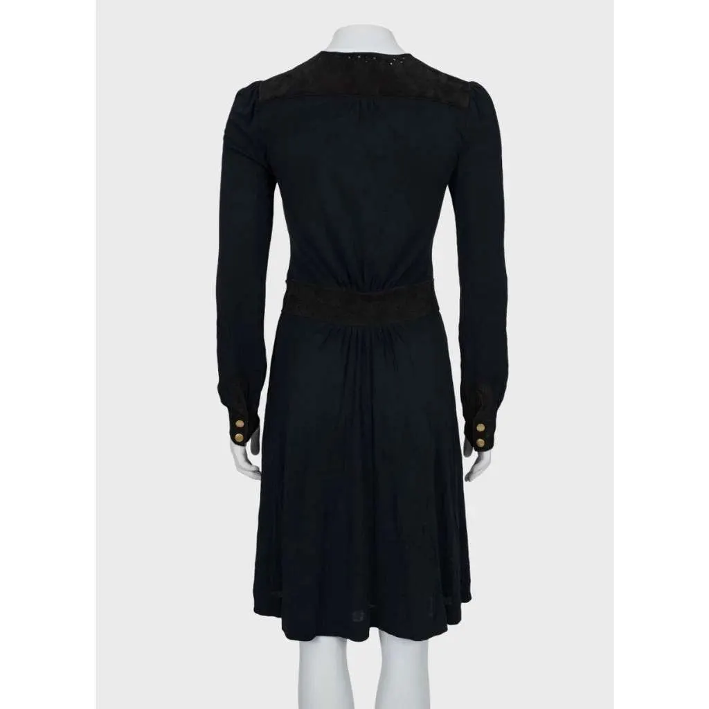 Gucci Fitted Dress with Faux Belt Blue Very good - Inside View