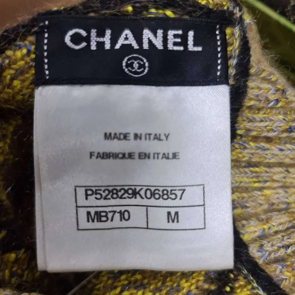 Chanel Mohair Hat Black Silk Very good - Model View