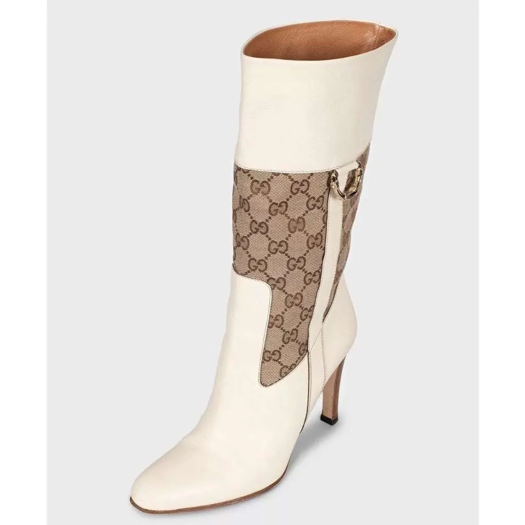 Gucci Ankle Boots White Leather Very good - Inside View