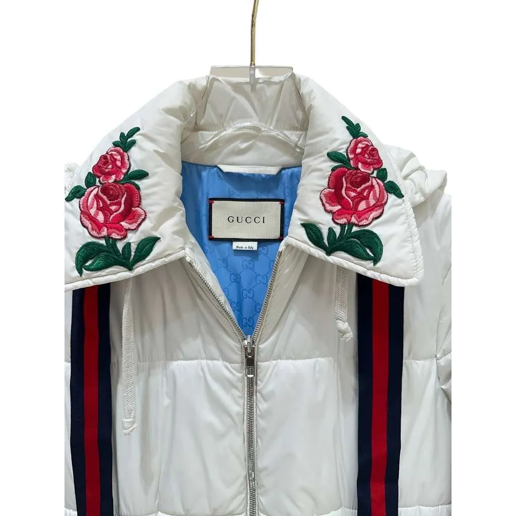 Gucci Collar Vest Puffer Jacket White Cotton Very good - Inside View