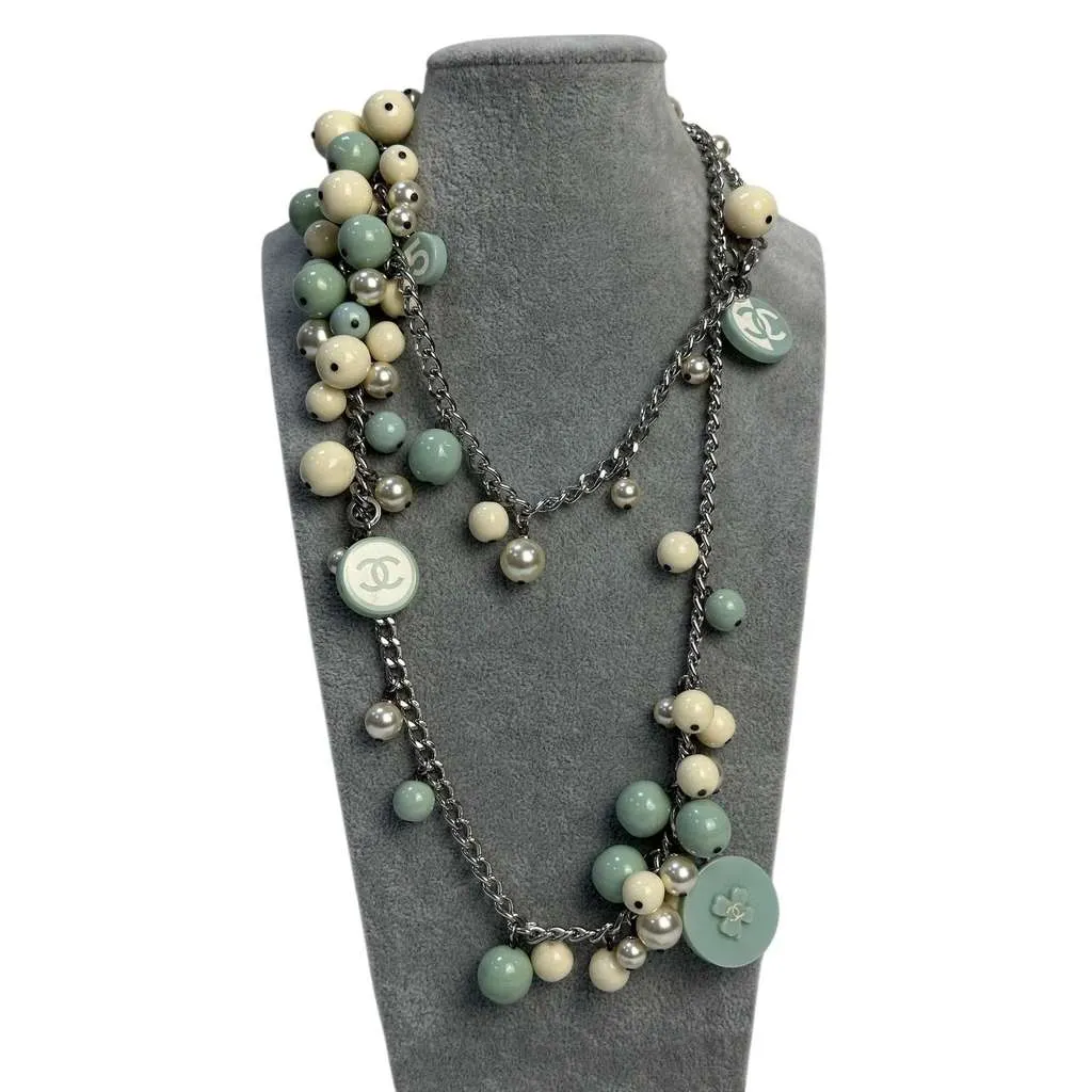 Chanel jewelry set of necklace and Black Lace Very good - Inside View