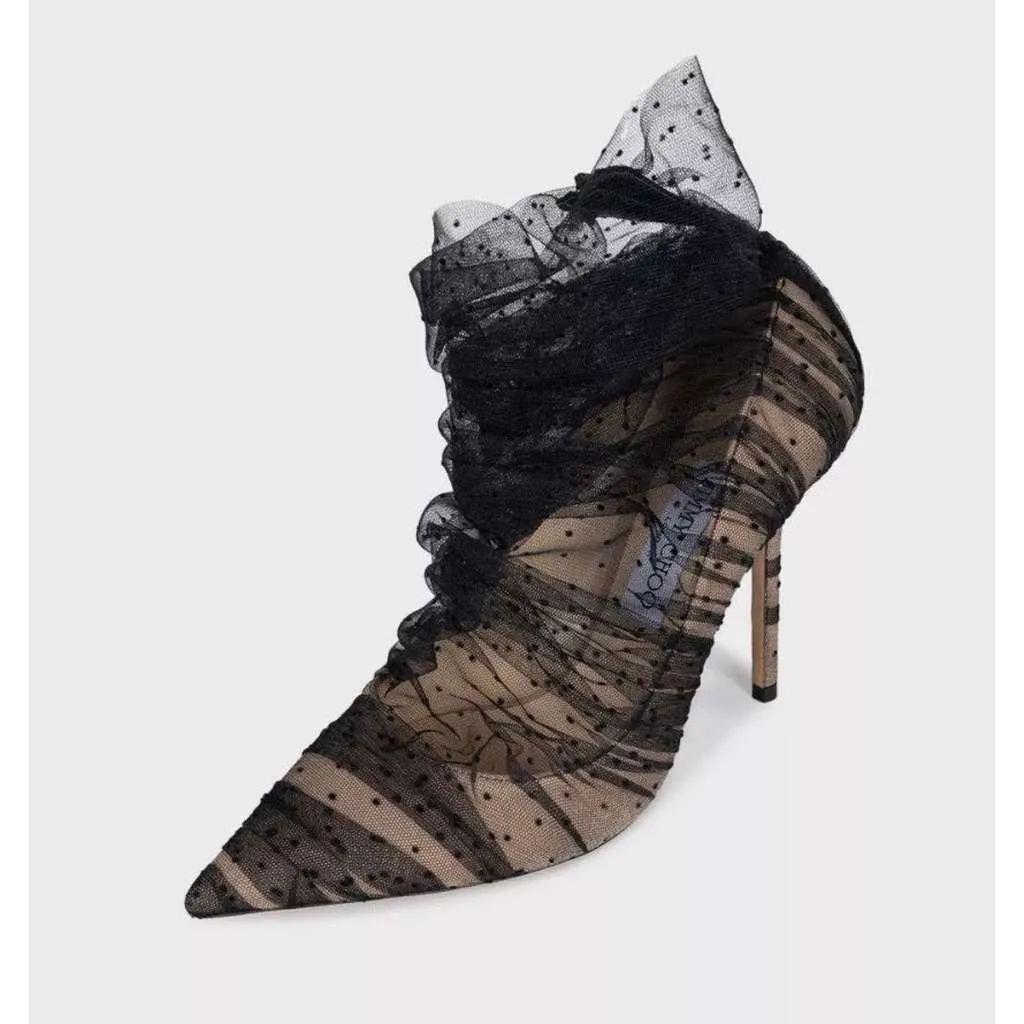 Jimmy Choo Mesh Pointed Toe Pumps MultiColor Leather Very good - Inside View
