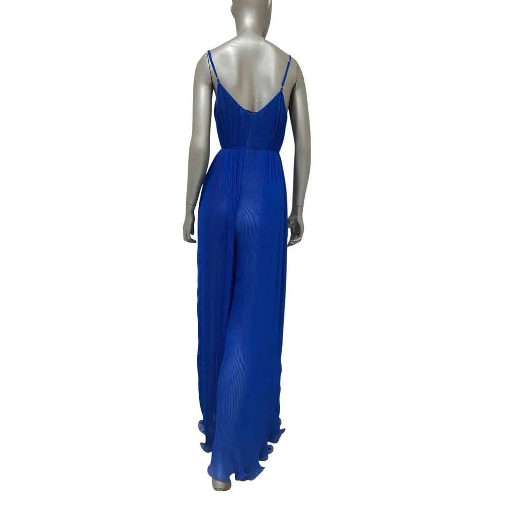 Stella McCartney Pleated Maxi Dress Blue Very good - Inside View