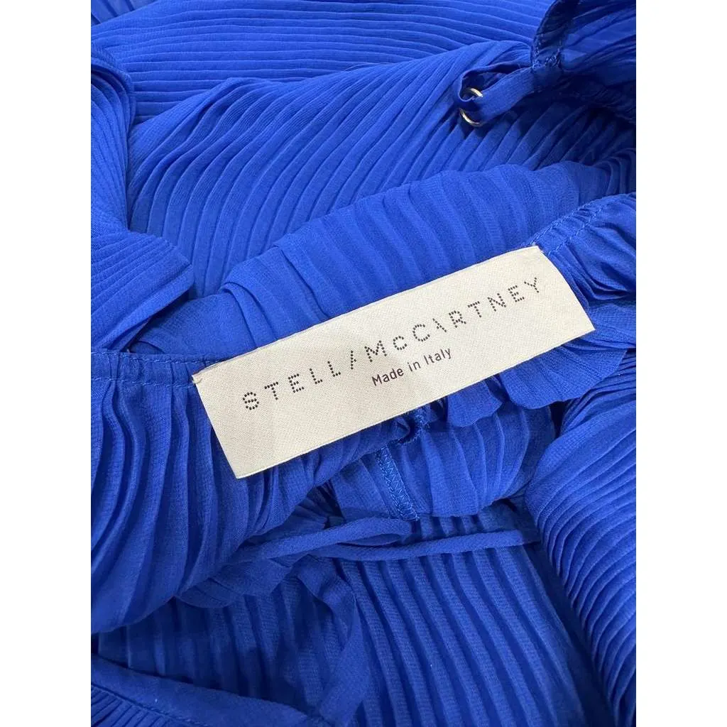 Stella McCartney Pleated Maxi Dress Blue Very good - Box View