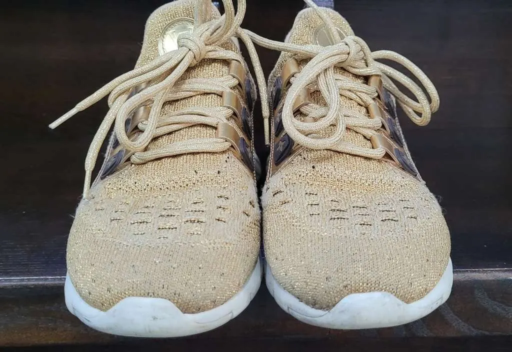 Louis Vuitton Knit Fabric Aftergame Sneakers Gold Leather Very good - Inside View