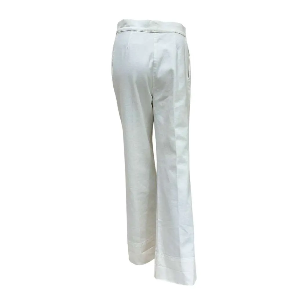 Chanel Globalization Pants White Cotton Very good - Back View