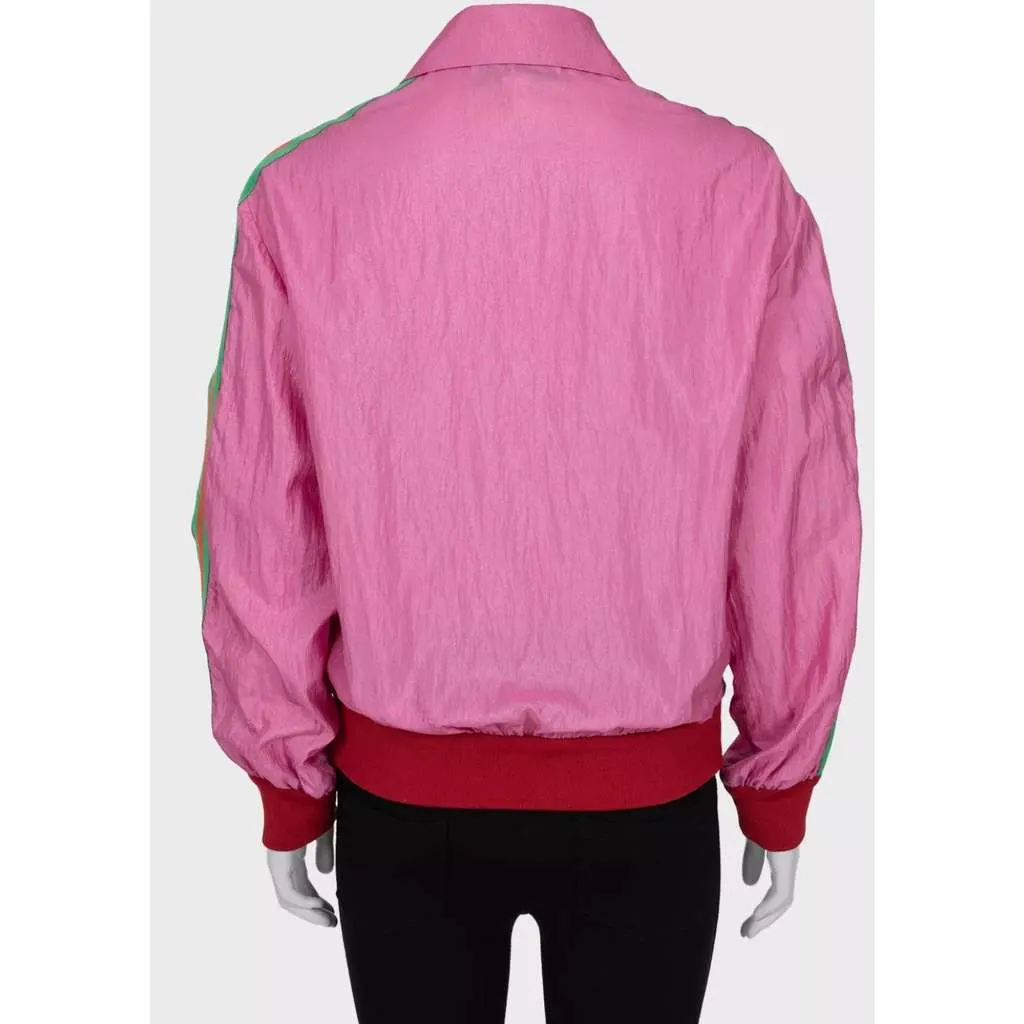 Gucci Logo Windbreaker Jacket Size 2018 Pink Cotton Very good - Inside View