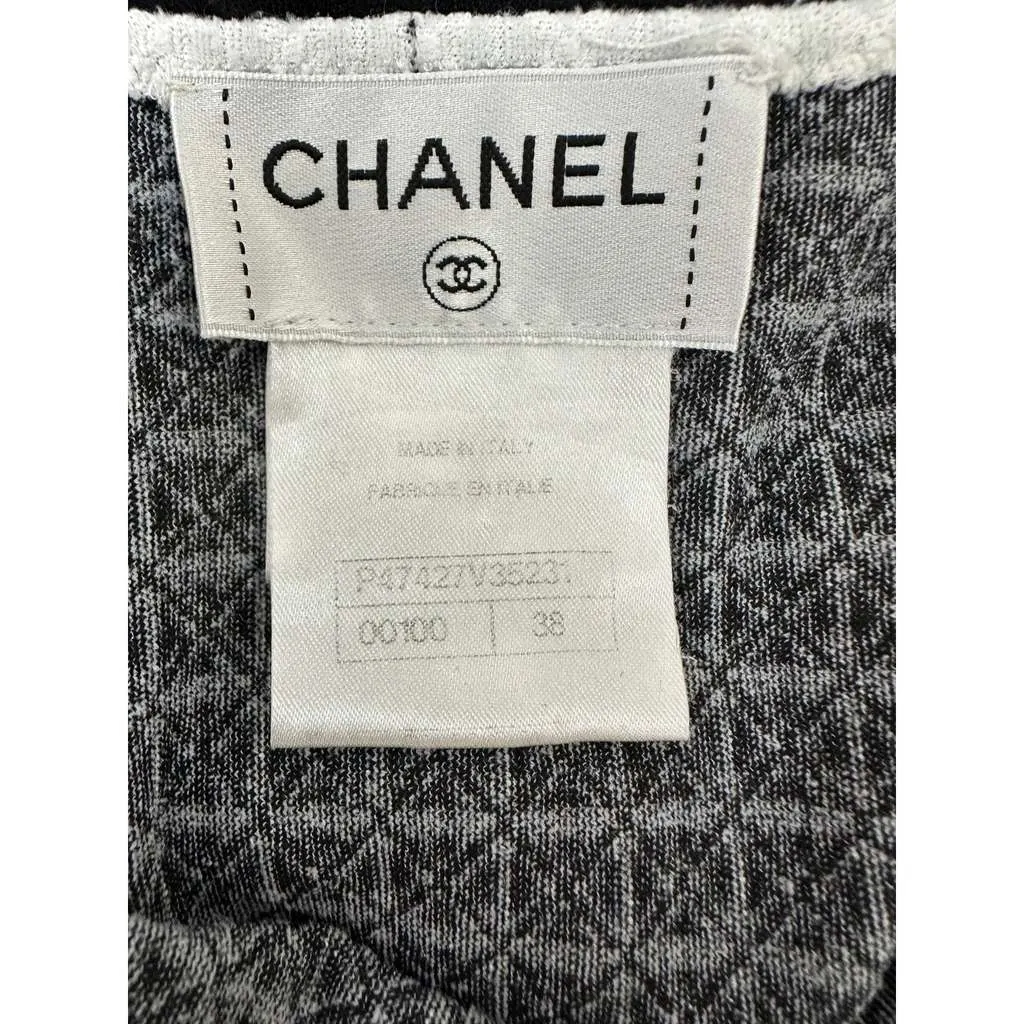 Chanel Neckline Embellishment Swimsuit White Cotton Very good - Box View