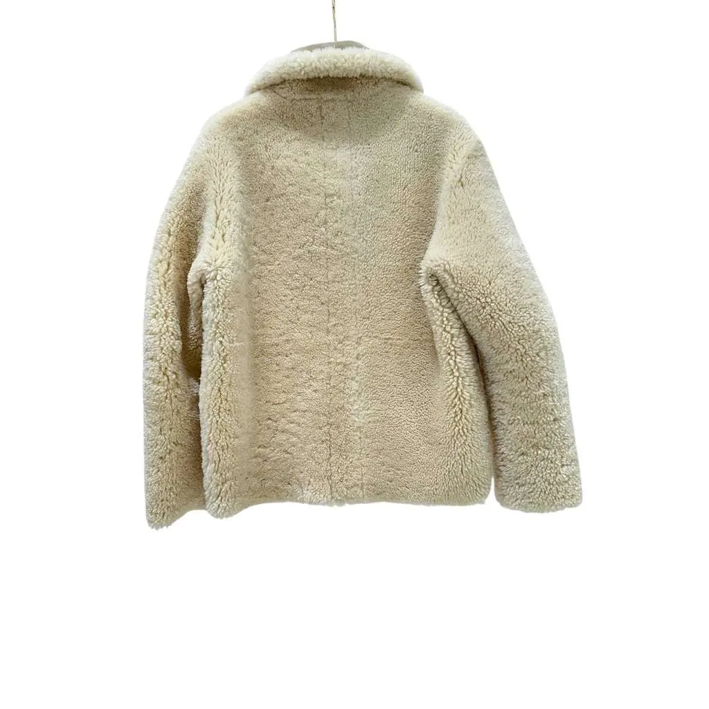 Bottega Veneta Luxurious 2 Way Jacket Black Shearling Very good - Model View