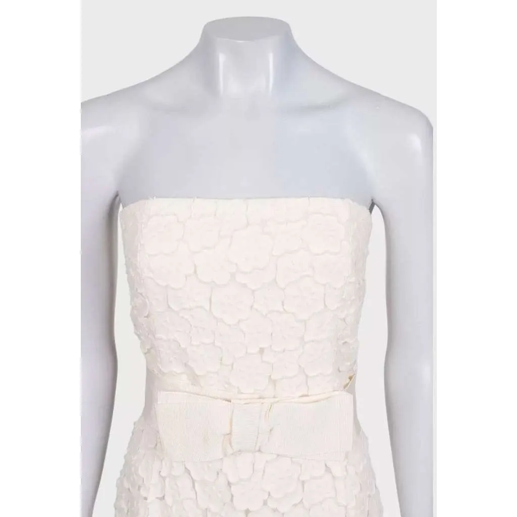 Max Mara Wedding Dress Beige Cotton Very good - Model View