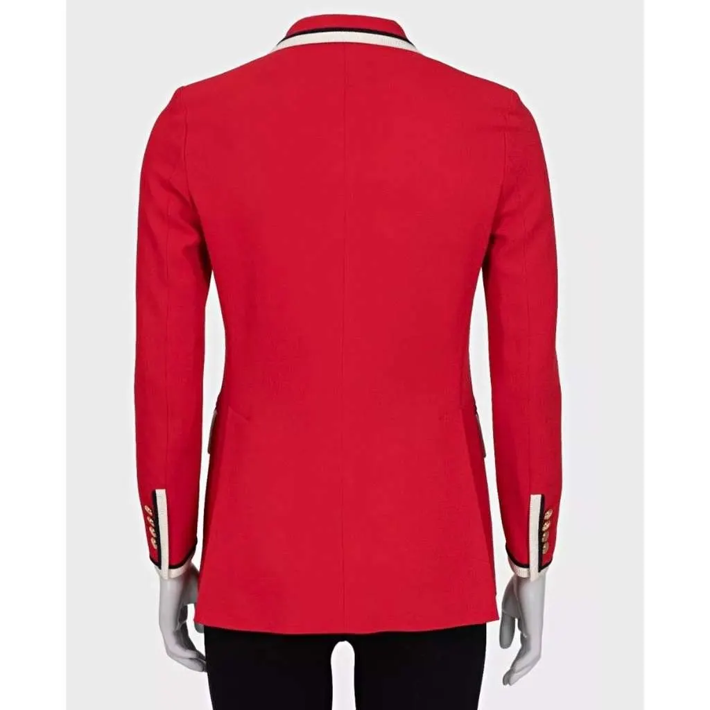 Gucci Fitted Jacket Contrast Trim Red Very good - Inside View