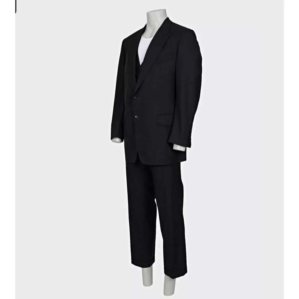 Tom Ford ’ Three Piece Suit Black Wool Very good - Back View