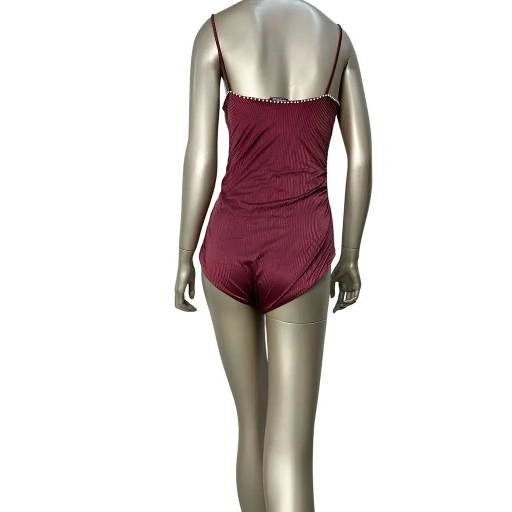 Chanel Swimsuit Burgundy Cotton Very good - Back View