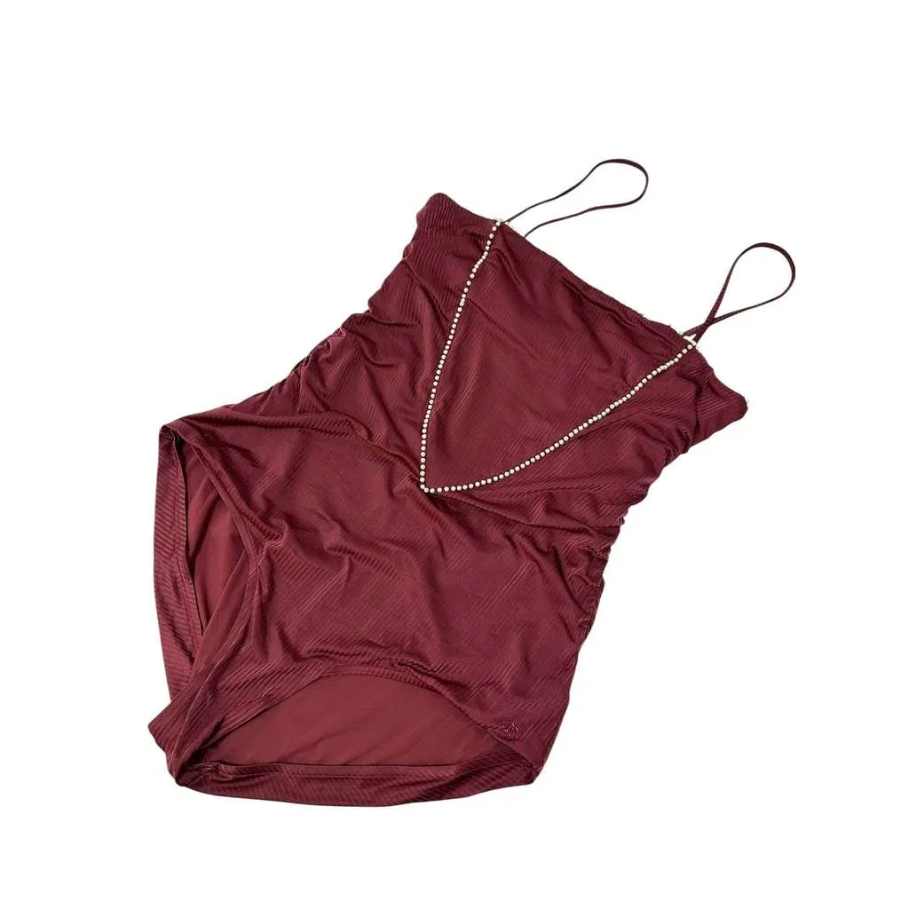 Chanel Swimsuit Burgundy Cotton Very good - Model View