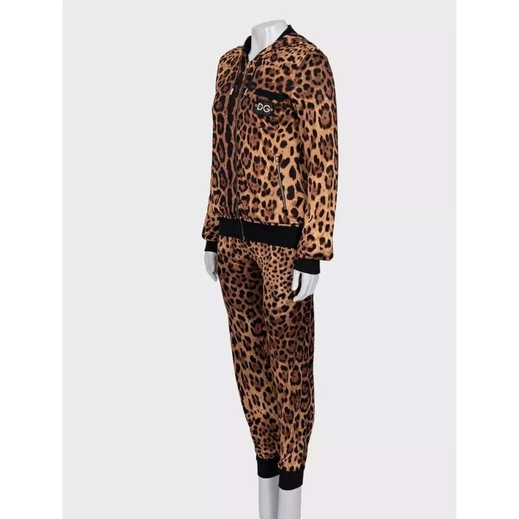 Dolce & Gabbana Leopard Print Three Piece Suit Brown Cotton Very good - Back View