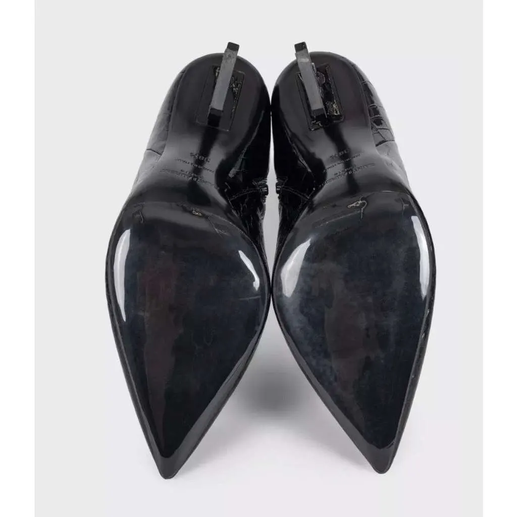 Saint Laurent Opyum Ankle Boots Black Leather Good - Box View