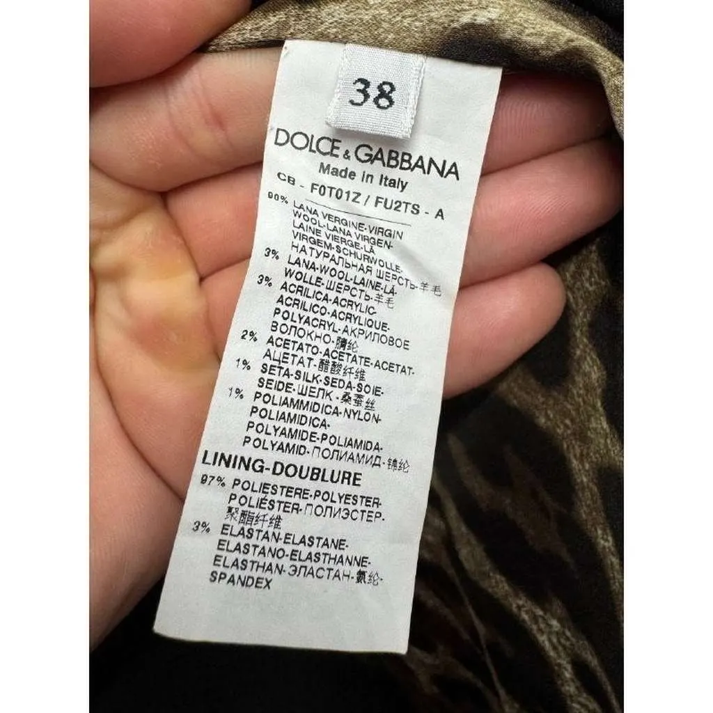Dolce & Gabbana Coat with Buttons Black Wool Very good - Box View