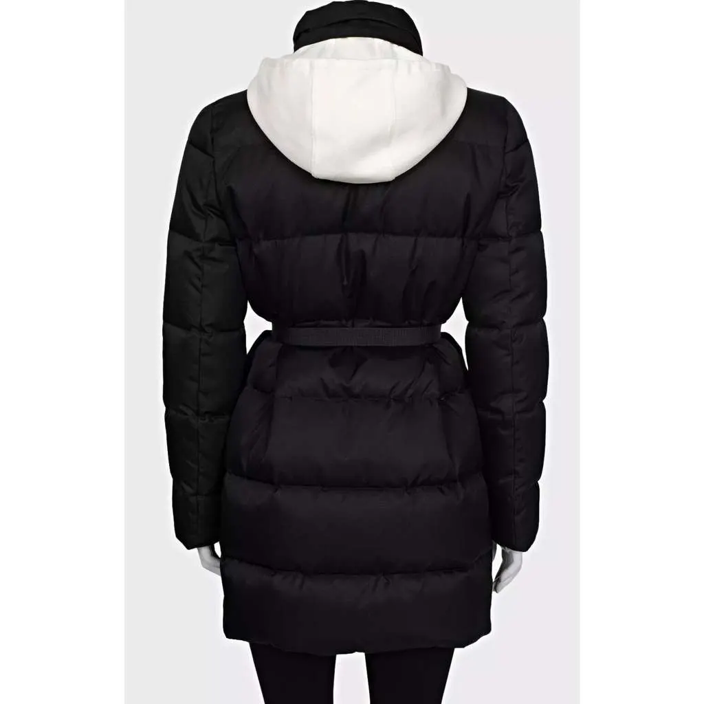 Miu Miu Gabardine Oversized Puffer Jacket Black Good - Inside View