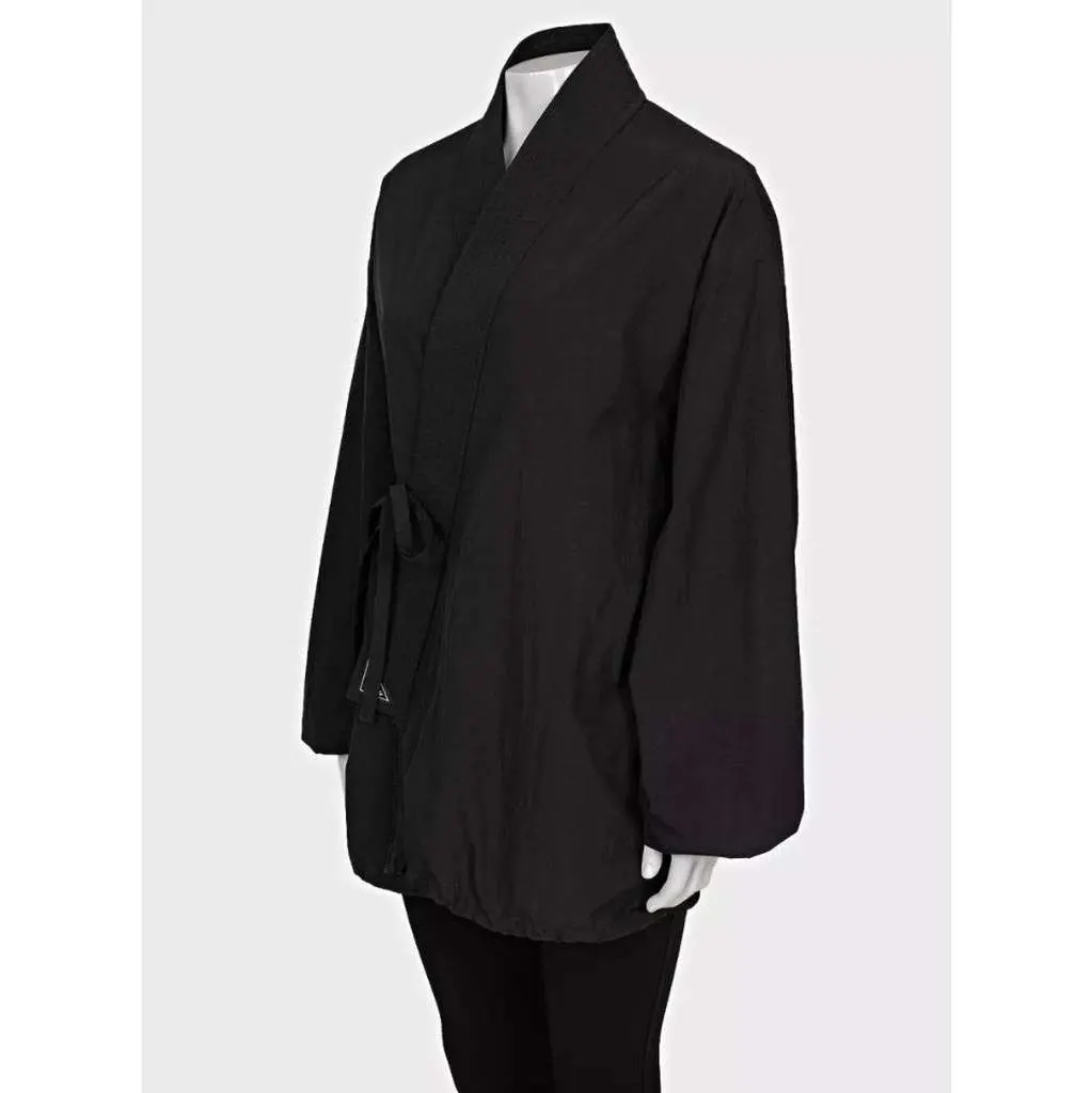 Balenciaga Polyamide Oversized Wrap Jacket Coat Black Cotton Very good - Back View