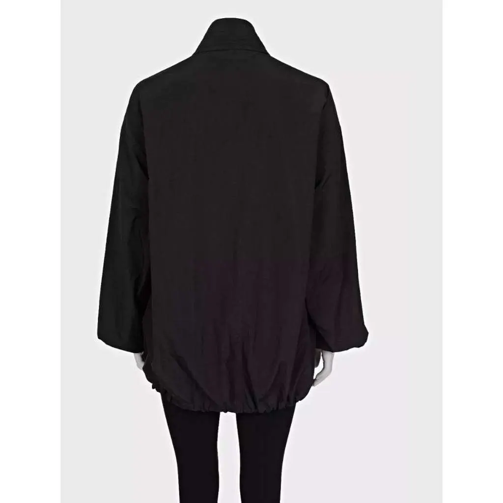 Balenciaga Polyamide Oversized Wrap Jacket Coat Black Cotton Very good - Inside View